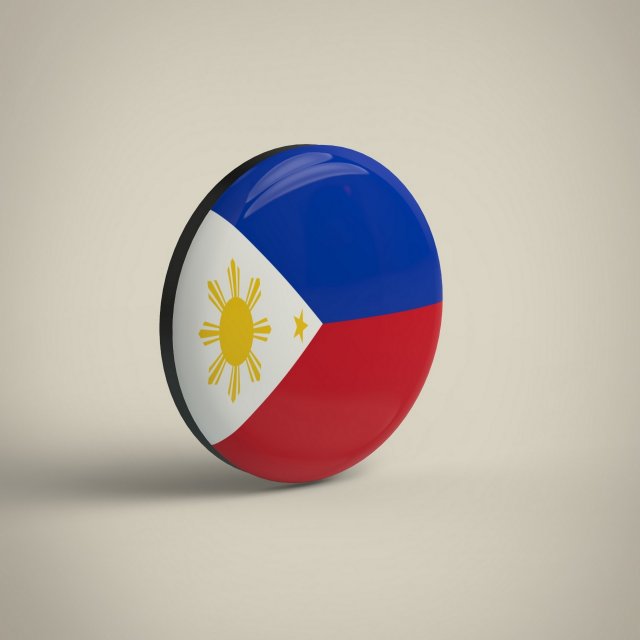 Philippines Badge Model 3D .c4d .max .obj .3ds .fbx .stl .blend 
