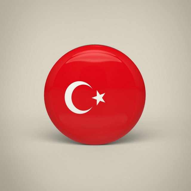 Turkey Badge Modelo 3D .c4d .max .obj .3ds .fbx .stl .blend 
