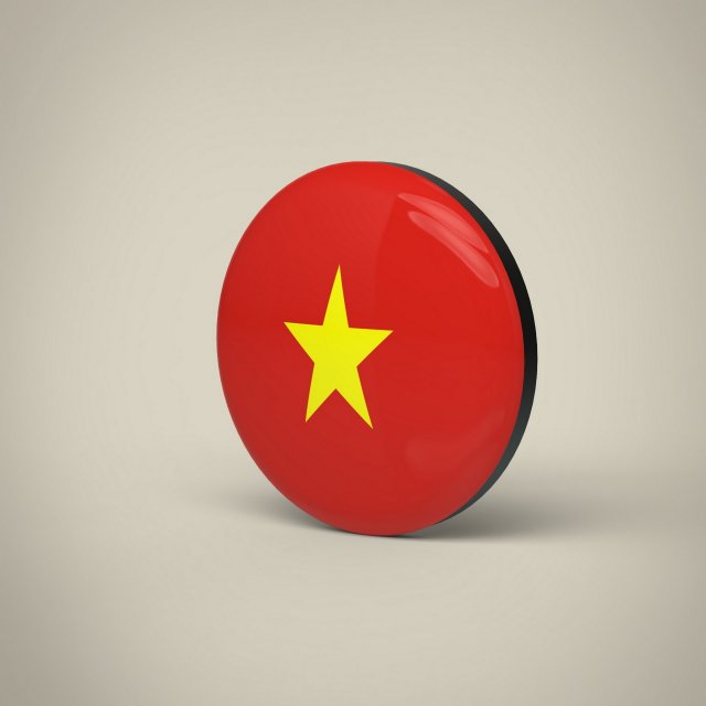 Vietnam Badge 3Dモデル .c4d .max .obj .3ds .fbx .stl .blend