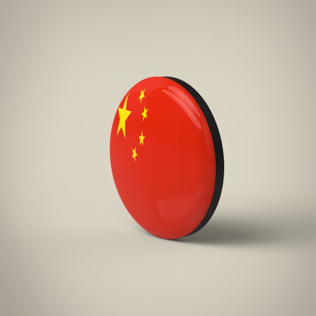 China Badge 3D Model .c4d .max .obj .3ds .fbx .stl .blend 