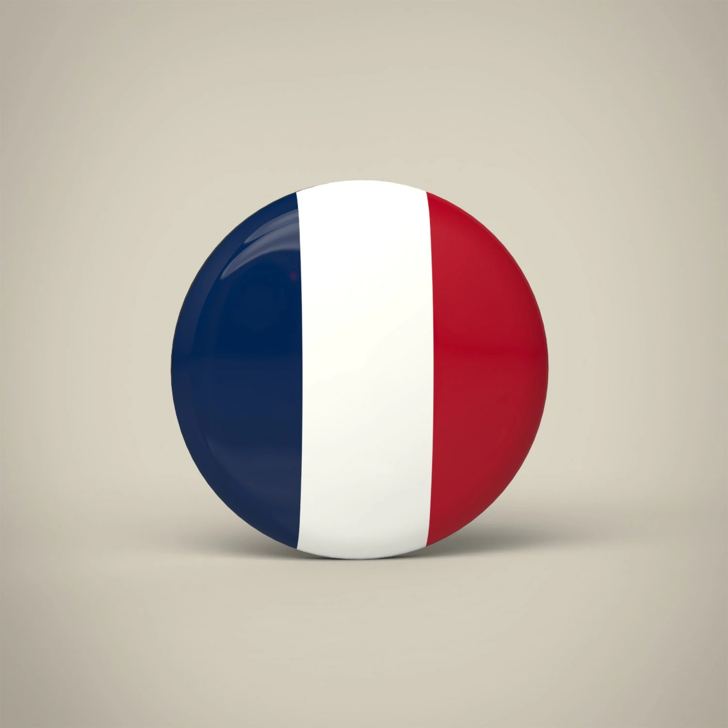 France Badge 3D Model .c4d .max .obj .3ds .fbx .stl .blend 