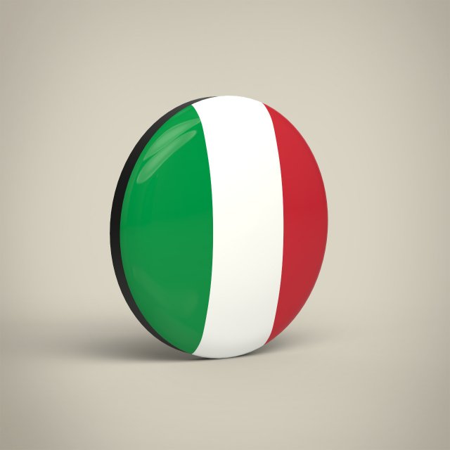 Italy Badge 3D मॉडल .c4d .max .obj .3ds .fbx .stl .blend 