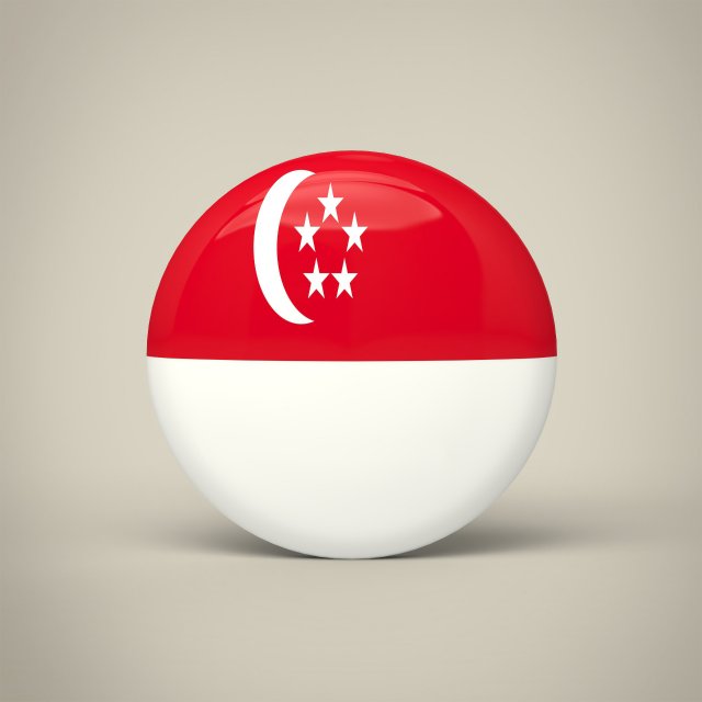 Singapore Badge Model 3D .c4d .max .obj .3ds .fbx .stl .blend 