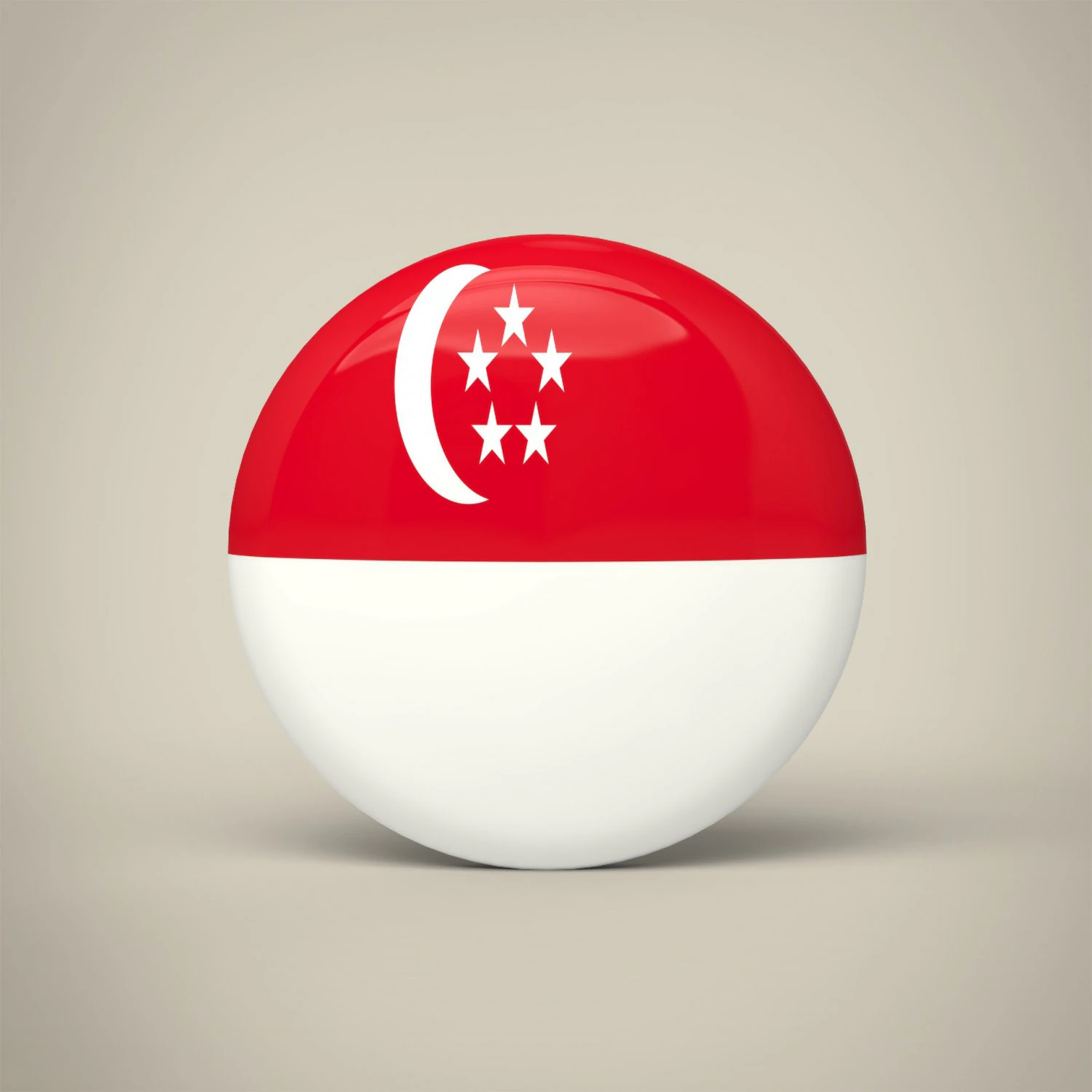 Singapore Badge 3D Model .c4d .max .obj .3ds .fbx .stl .blend 