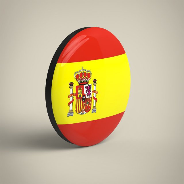 Spain Badge 3D मॉडल .c4d .max .obj .3ds .fbx .stl .blend