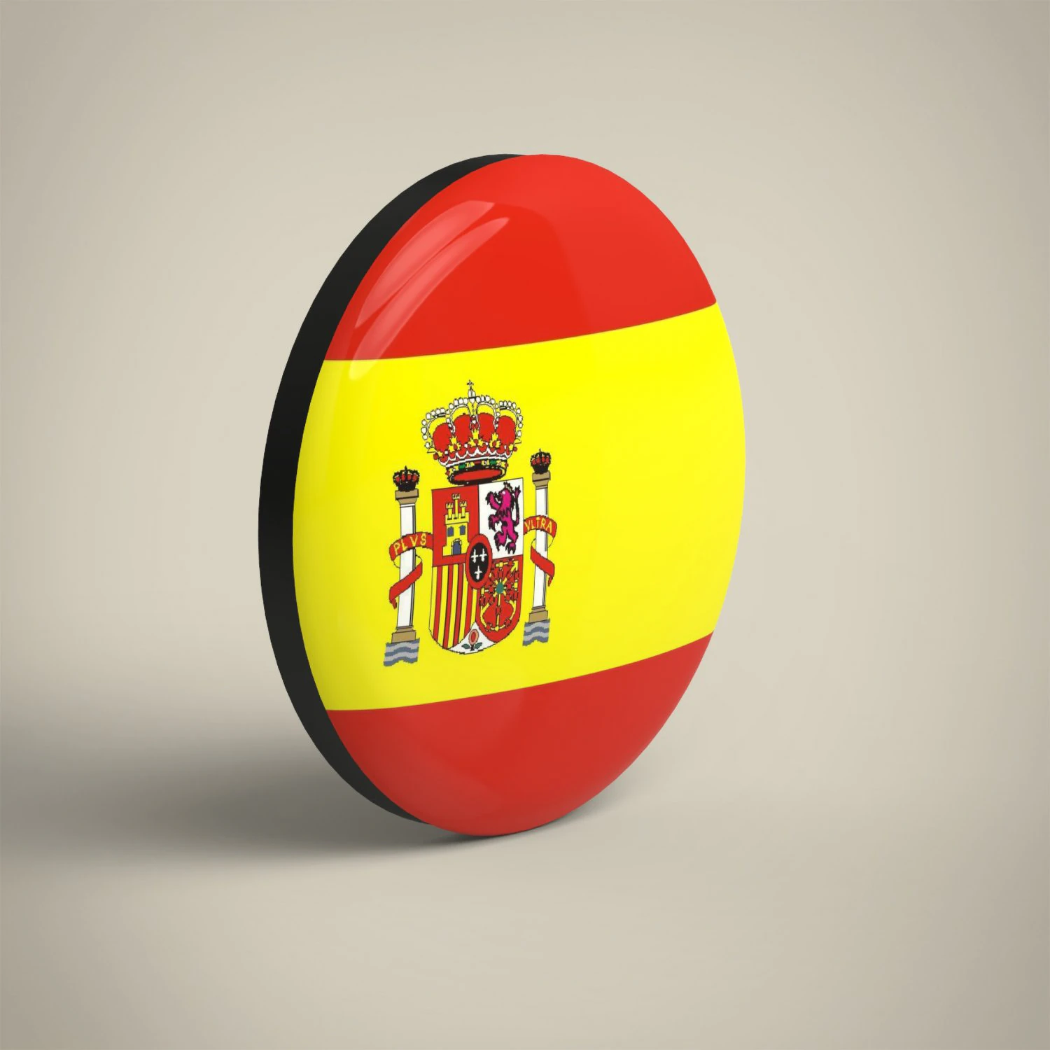 Spain Badge 3D Model .c4d .max .obj .3ds .fbx .stl .blend