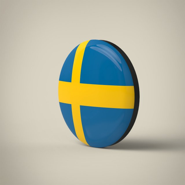 Sweden Badge 3Dモデル .c4d .max .obj .3ds .fbx .stl .blend 