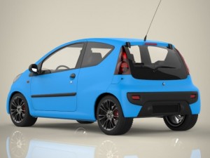 mini soprt car Modello 3D