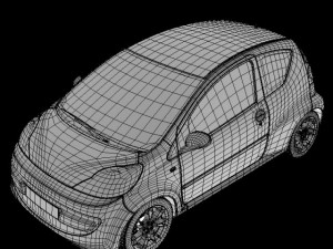 mini soprt car Modello 3D