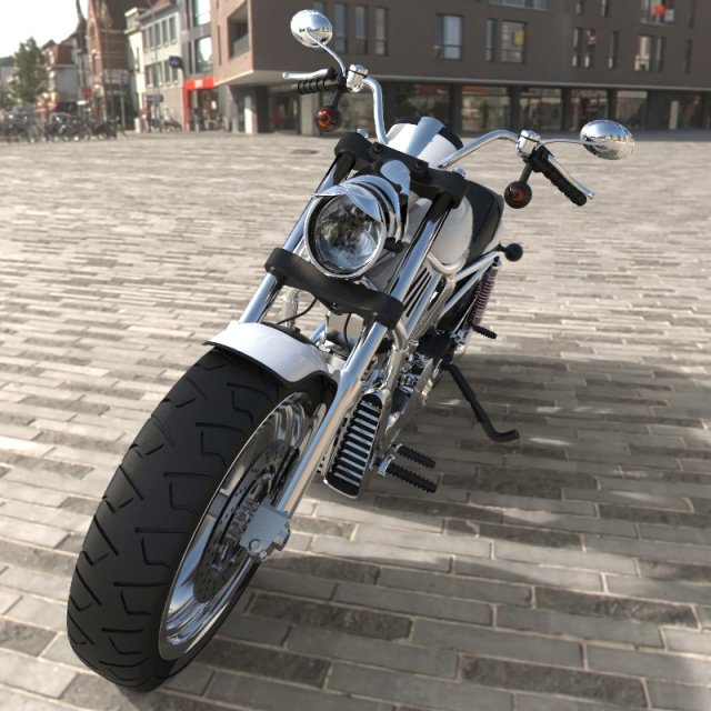 motorcycle 3D Model .c4d .max .obj .3ds .fbx .stl .blend 