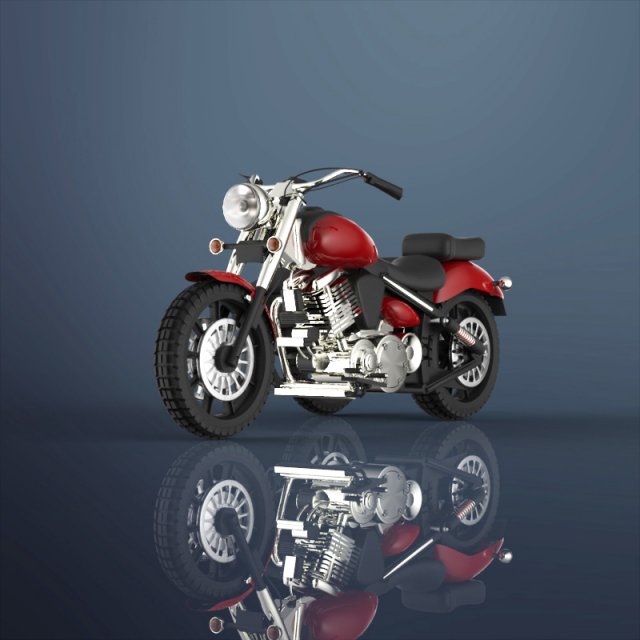 motorcycle 3D 模型 .c4d .max .obj .3ds .fbx .stl .blend 