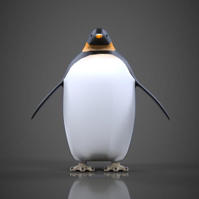 penguin 3D Модель .c4d .max .obj .3ds .fbx .stl .blend 
