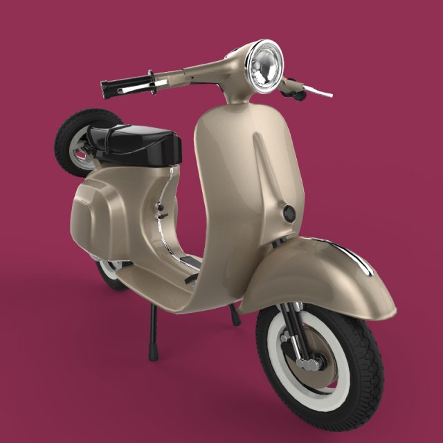 scooter 3D 模型 .c4d .max .obj .3ds .fbx .stl .blend 