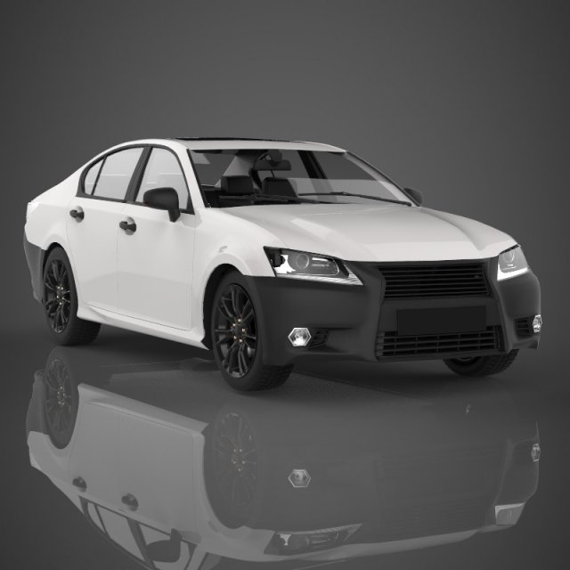sedan 3D Модель .c4d .max .obj .3ds .fbx .stl .blend 