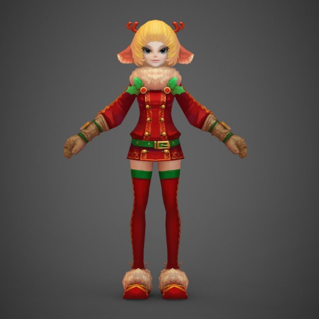 toon character joya 3Dモデル .c4d .max .obj .3ds .fbx .stl .blend 