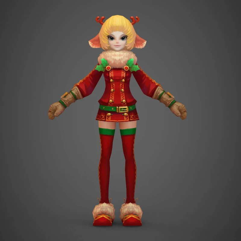 toon character joya 3D Model .c4d .max .obj .3ds .fbx .stl .blend
