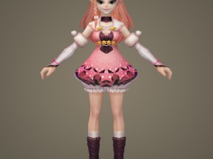 toon character kaitki 3D Model