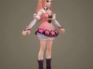 toon character kaitki 3D Model