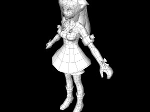 toon character kaitki 3D Model