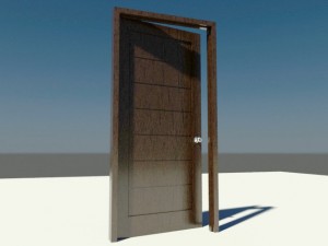 door with lock Model 3D
