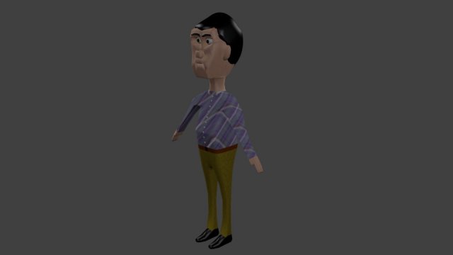 sweet cartoon man 3D Model .c4d .max .obj .3ds .fbx .stl .blend 
