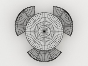 cafe round table set Modelo 3D