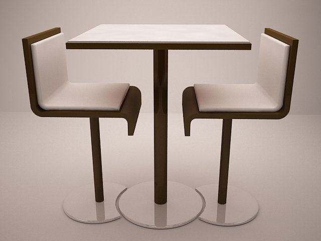 cafe chair set 3D मॉडल .c4d .max .obj .3ds .fbx .stl .blend 