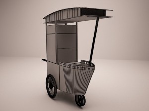 satay cart 3D मॉडल