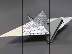 origami crane Model 3D