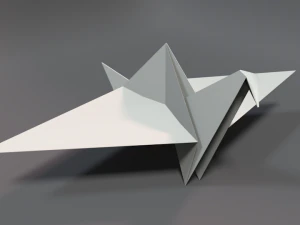 origami crane 3D Model