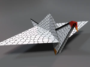 origami crane 3D Model