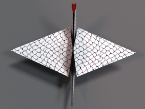 origami crane Model 3D