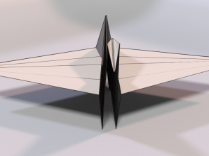 origami crane Model 3D