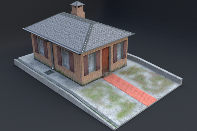 lowpoly house 3D Модель .c4d .max .obj .3ds .fbx .stl .blend 