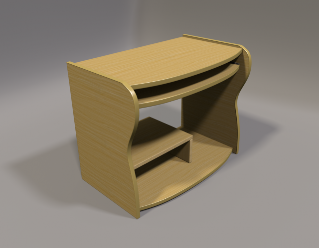 office desk 3D Model .c4d .max .obj .3ds .fbx .stl .blend 