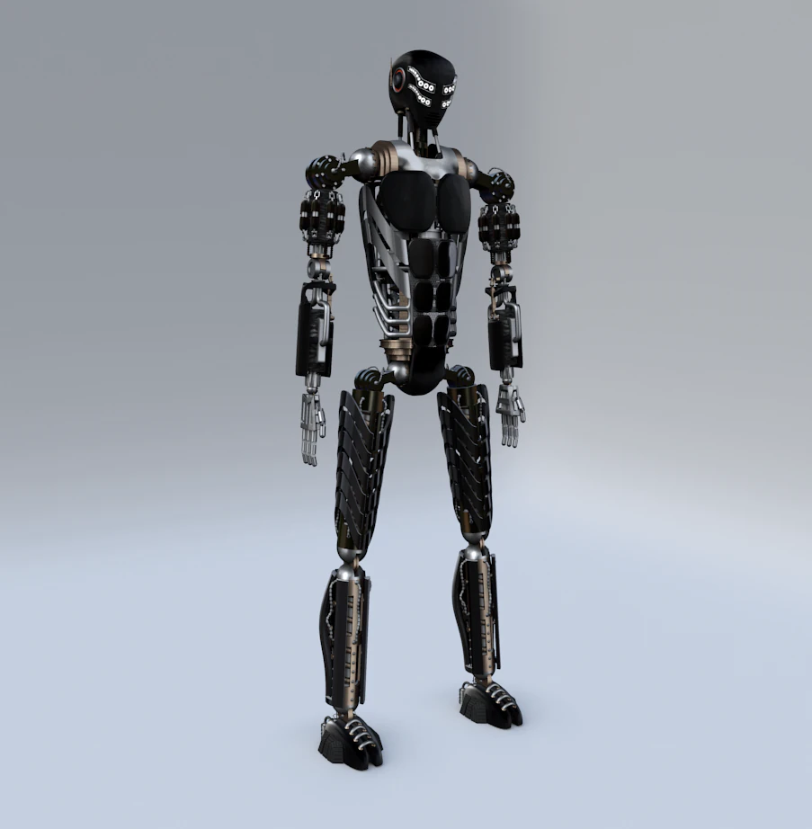 futuristic robot 3D Model .c4d .max .obj .3ds .fbx .stl .blend 