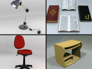 pacchetto di elementi per ufficio Modello 3D