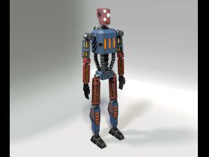 lowpoly robot Model 3D