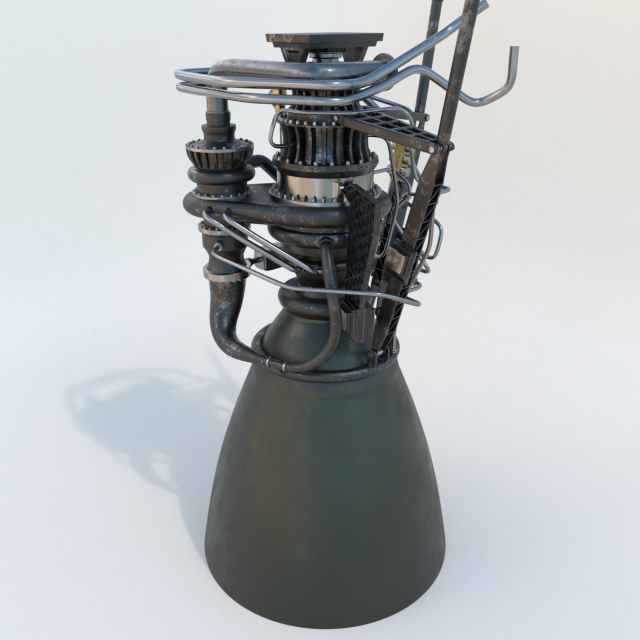 spacex raptor rocket engine Modello 3D .c4d .max .obj .3ds .fbx .stl .blend 
