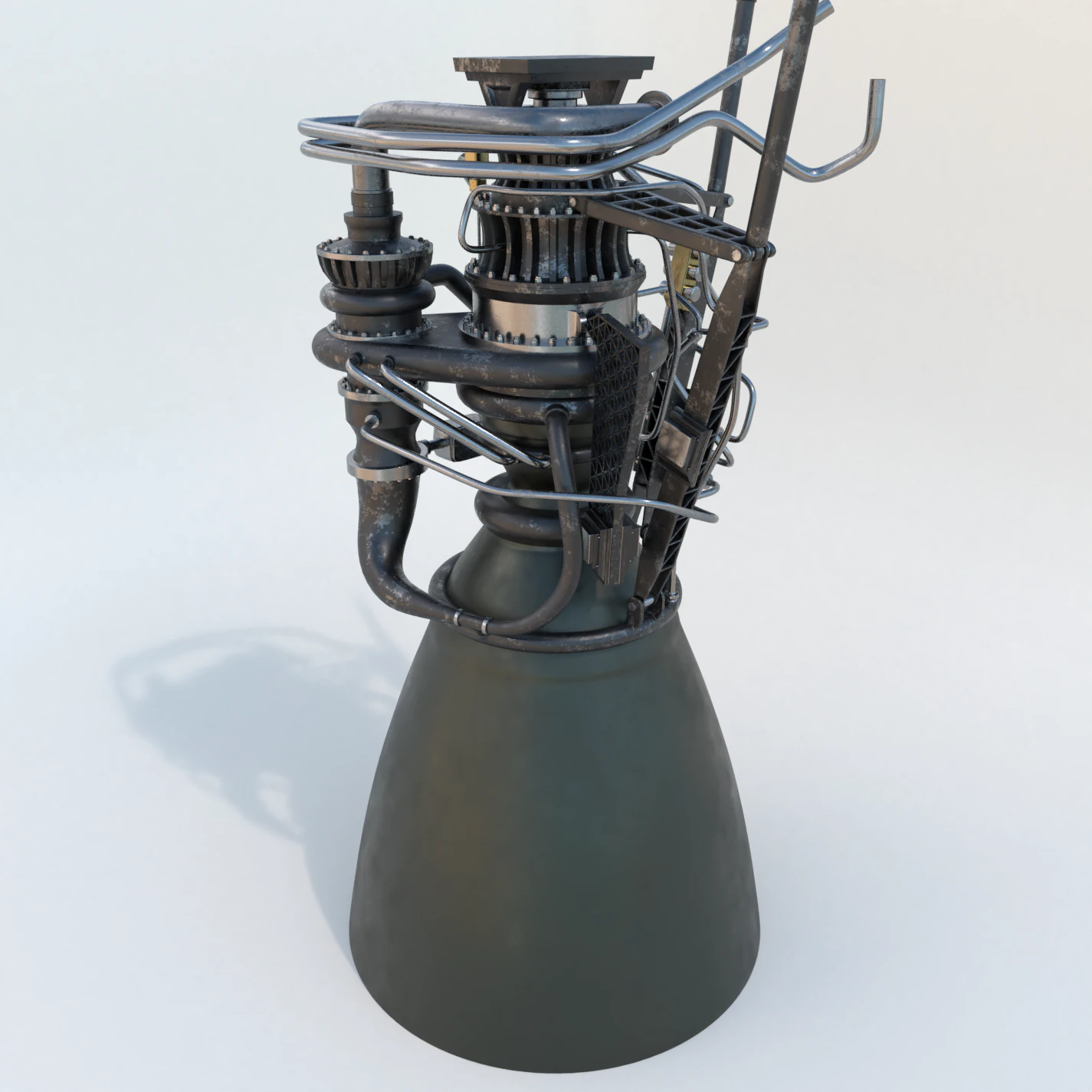 spacex raptor rocket engine 3D Model .c4d .max .obj .3ds .fbx .stl .blend 