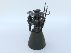 spacex raptor rocket engine Modello 3D