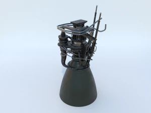 spacex raptor rocket engine 3D Model