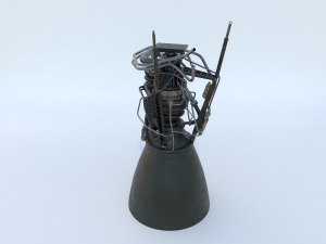 spacex raptor rocket engine Modello 3D