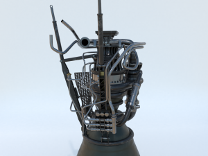 spacex raptor rocket engine Modello 3D