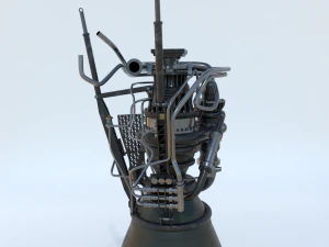 spacex raptor rocket engine 3D Model