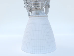 spacex raptor rocket engine 3D Model
