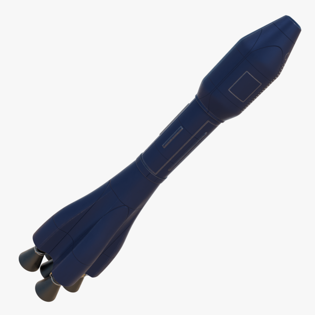 Space Rocket 3D 模型 .c4d .max .obj .3ds .fbx .stl .blend 