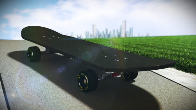 skateboard 3D 모델 .c4d .max .obj .3ds .fbx .stl .blend 