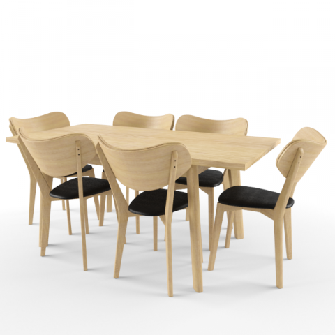nice oak table and chair Modelo 3D .c4d .max .obj .3ds .fbx .stl .blend 