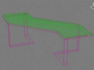bench001 3D Model